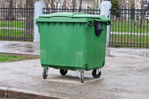 Our team handling waste disposal operations