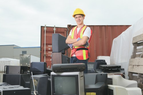 Materials being sorted at a local materials recovery facility serving Covent Garden