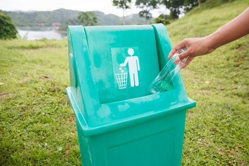Eco-friendly waste disposal methods in a Covent Garden business setting